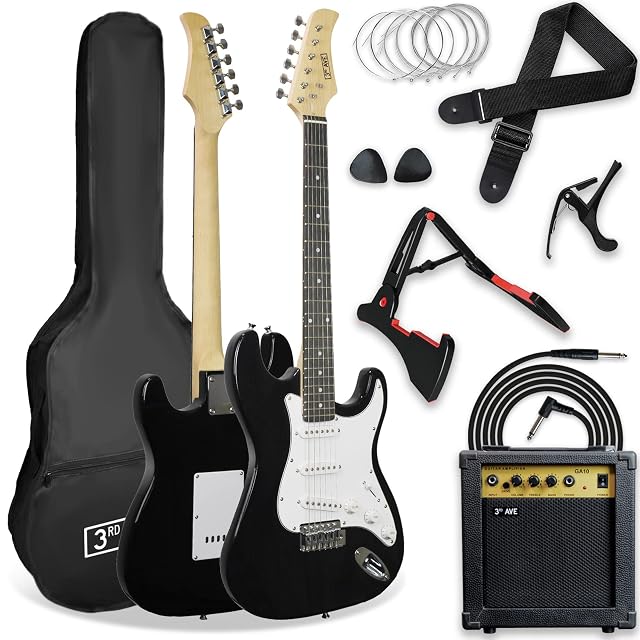 3rd Avenue XF full size electric guitar kit with amplifier, stand and accessories