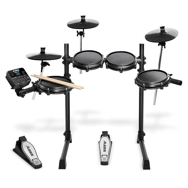 Alesis Turbo Mesh electronic drum kit with steel rack