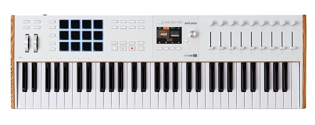 Arturia KeyLab 61 mk3 MIDI keyboard controller in white