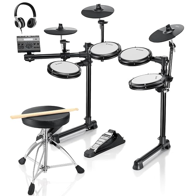 Donner DED-200Lite electronic drum kit with throne and headphones