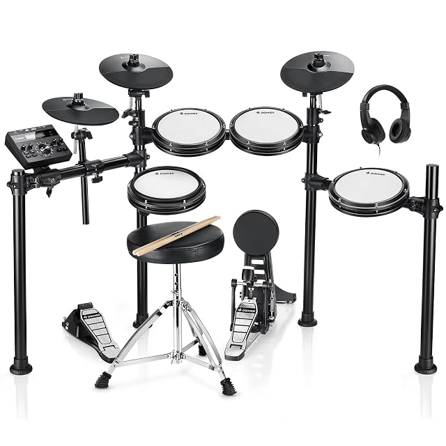 Donner DED-200 eight-piece electronic drum set with mesh pads