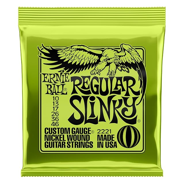 Ernie Ball Regular Slinky nickel wound electric guitar strings 10-46