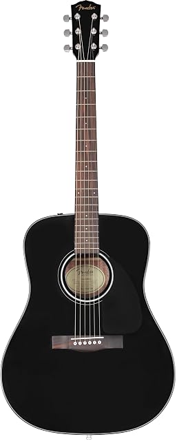 Fender CD-60 dreadnought acoustic guitar in black
