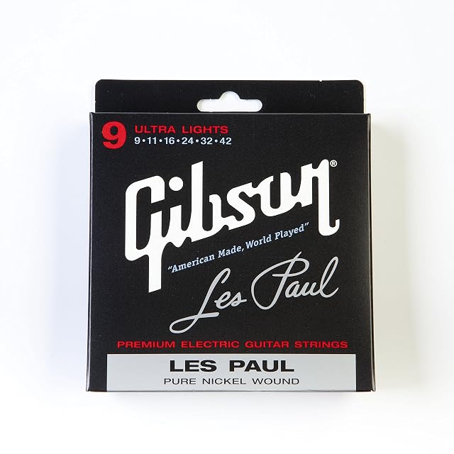 Gibson Les Paul Premium electric guitar strings, ultra light gauge