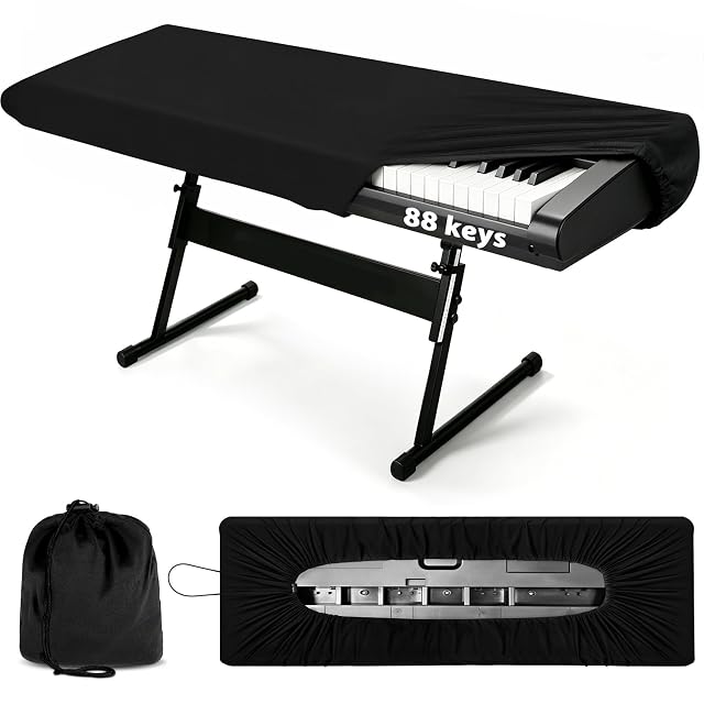 HOIGRBOM stretchy spandex dust cover on an 88-key digital piano