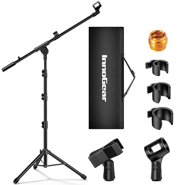 InnoGear TS186 tripod microphone stand with boom arm