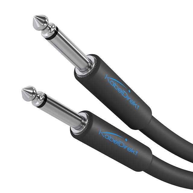 KabelDirekt 3 m 6.3 mm mono instrument cable