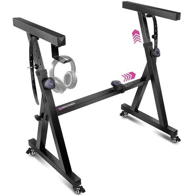 Liquid Stands MS1080 rolling Z-style keyboard stand with wheels