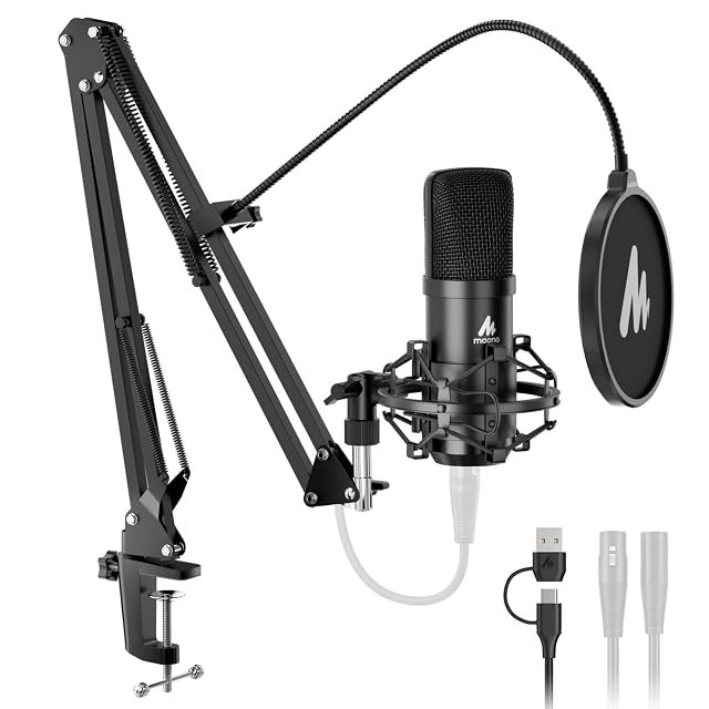 MAONO A04 Gen2 XLR and USB microphone kit with boom arm and pop filter