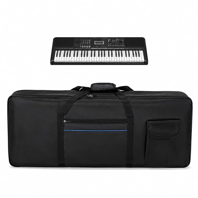 nhuycka water-resistant Oxford 88-key keyboard bag with front pocket