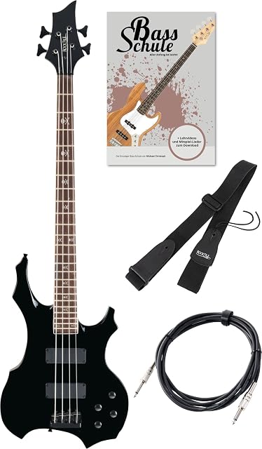 Rocktile Pro BB104-B BattleBone bass guitar in gloss black