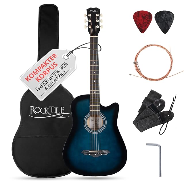 Rocktile WSD-5C slim line acoustic guitar in blueburst with cutaway