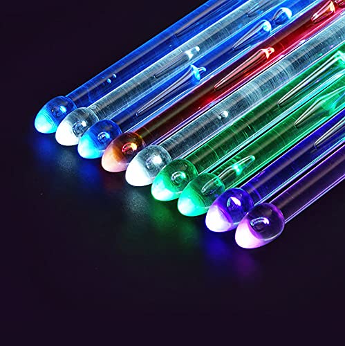 VHFFOSO DT01 rechargeable light-up drumsticks with storage bag