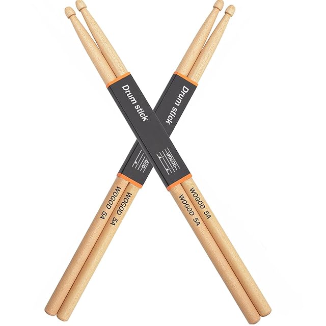 WOGOD 5A maple drumsticks, two pairs